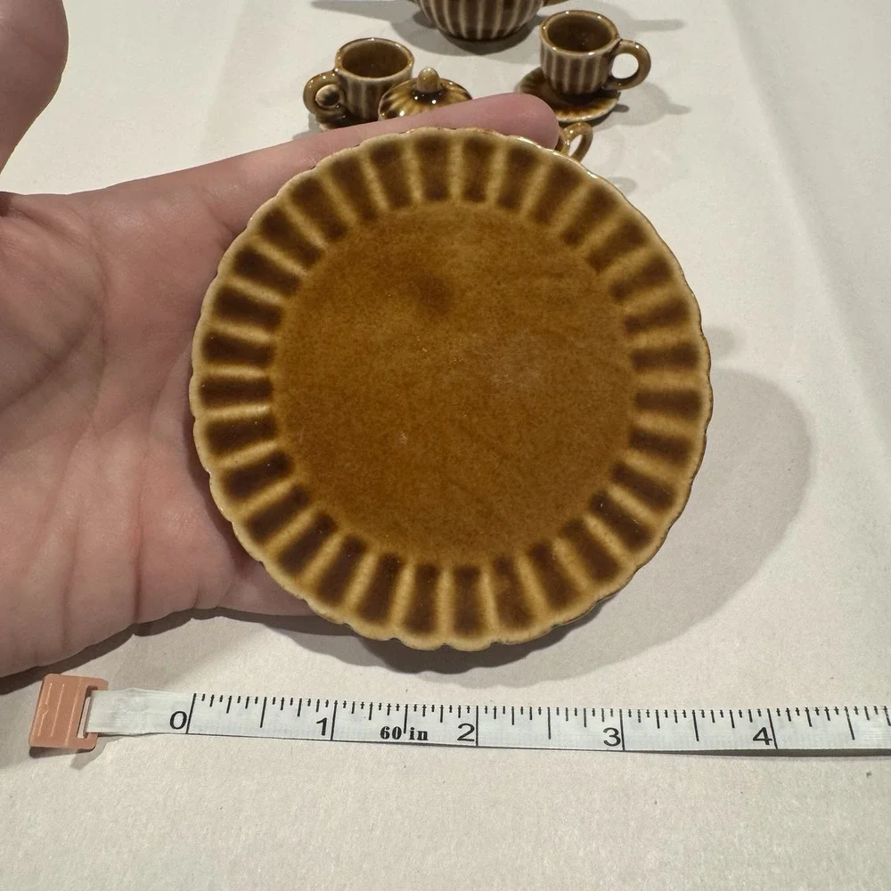 Vintage Miniature Tea Set 8 Pcs Made in Thailand